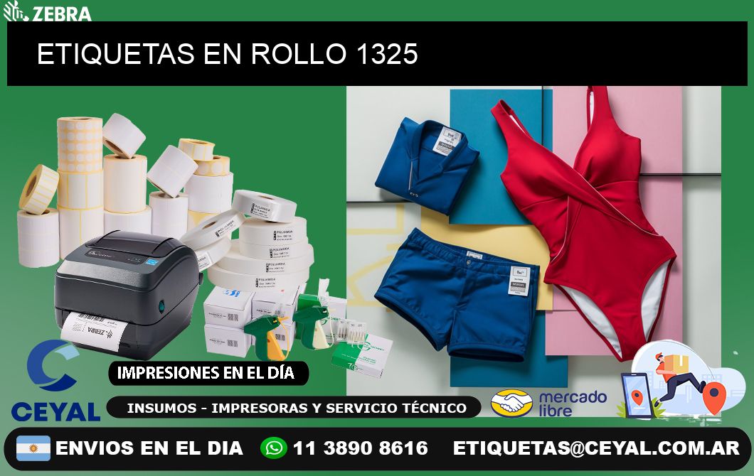 ETIQUETAS EN ROLLO 1325