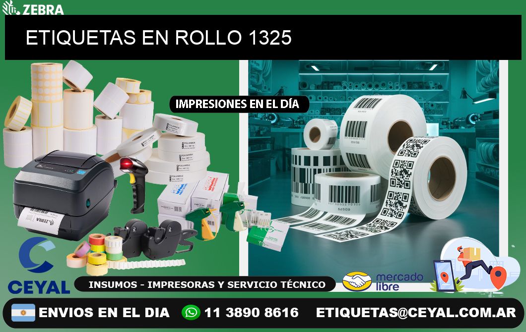 ETIQUETAS EN ROLLO 1325