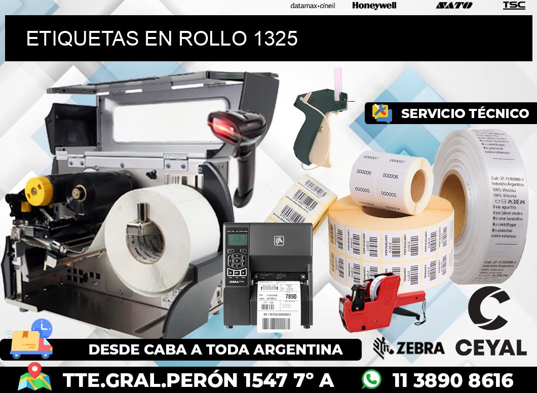 ETIQUETAS EN ROLLO 1325