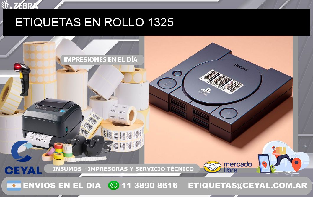 ETIQUETAS EN ROLLO 1325