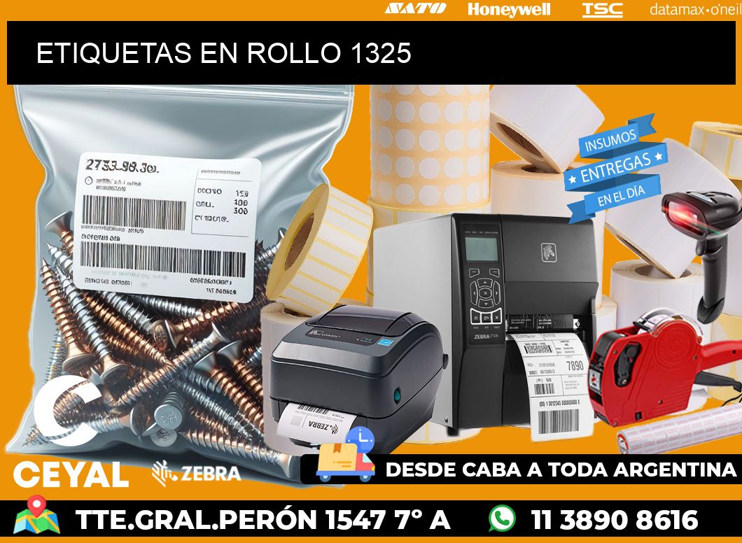 ETIQUETAS EN ROLLO 1325