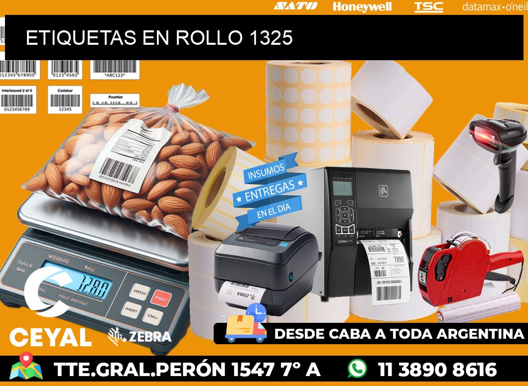 ETIQUETAS EN ROLLO 1325