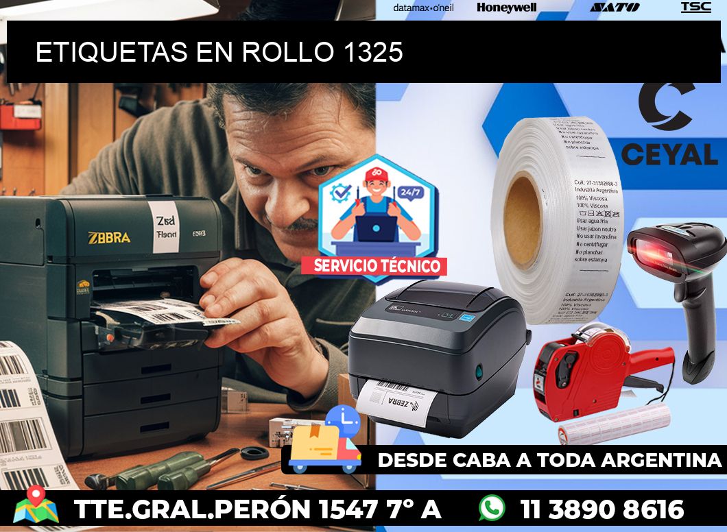 ETIQUETAS EN ROLLO 1325