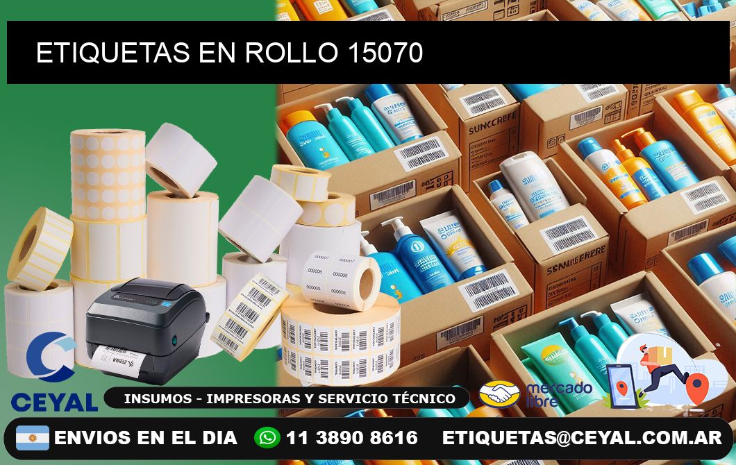 ETIQUETAS EN ROLLO 15070