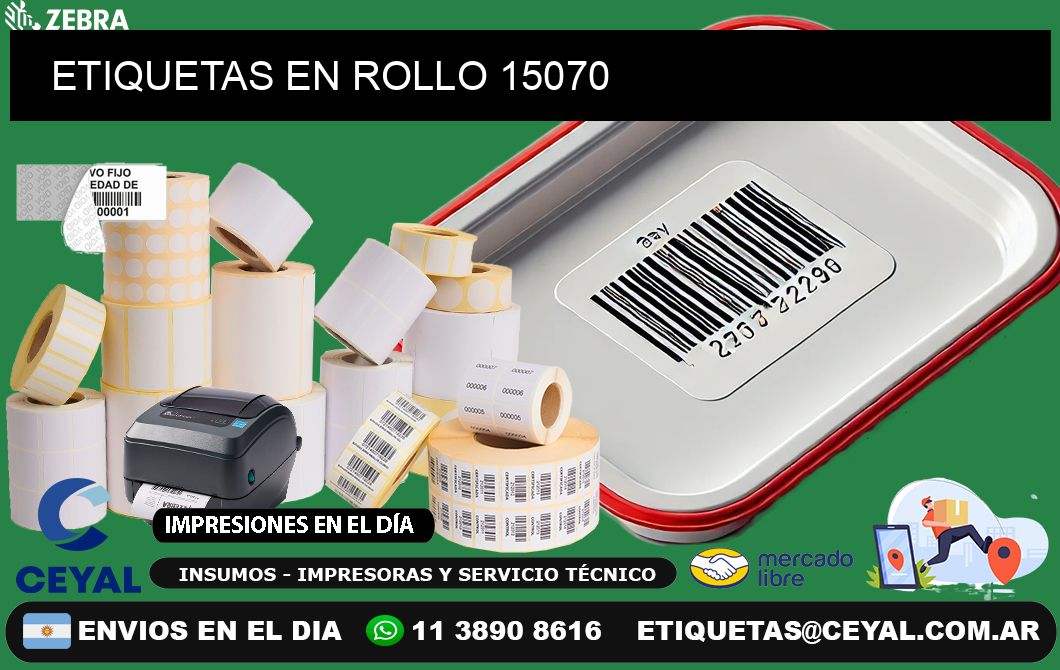 ETIQUETAS EN ROLLO 15070