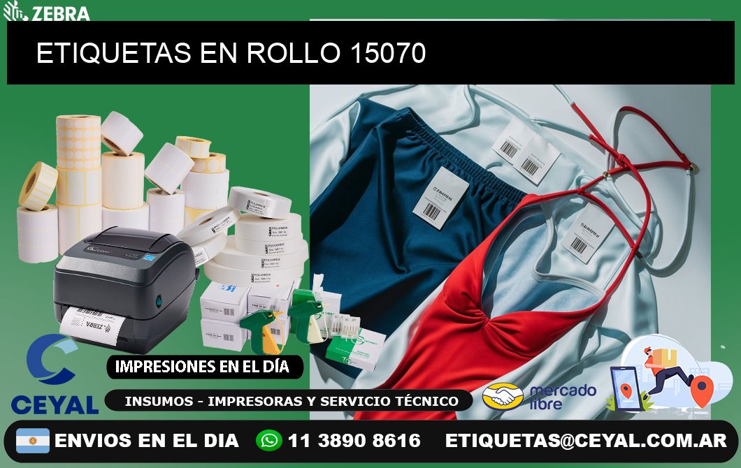 ETIQUETAS EN ROLLO 15070