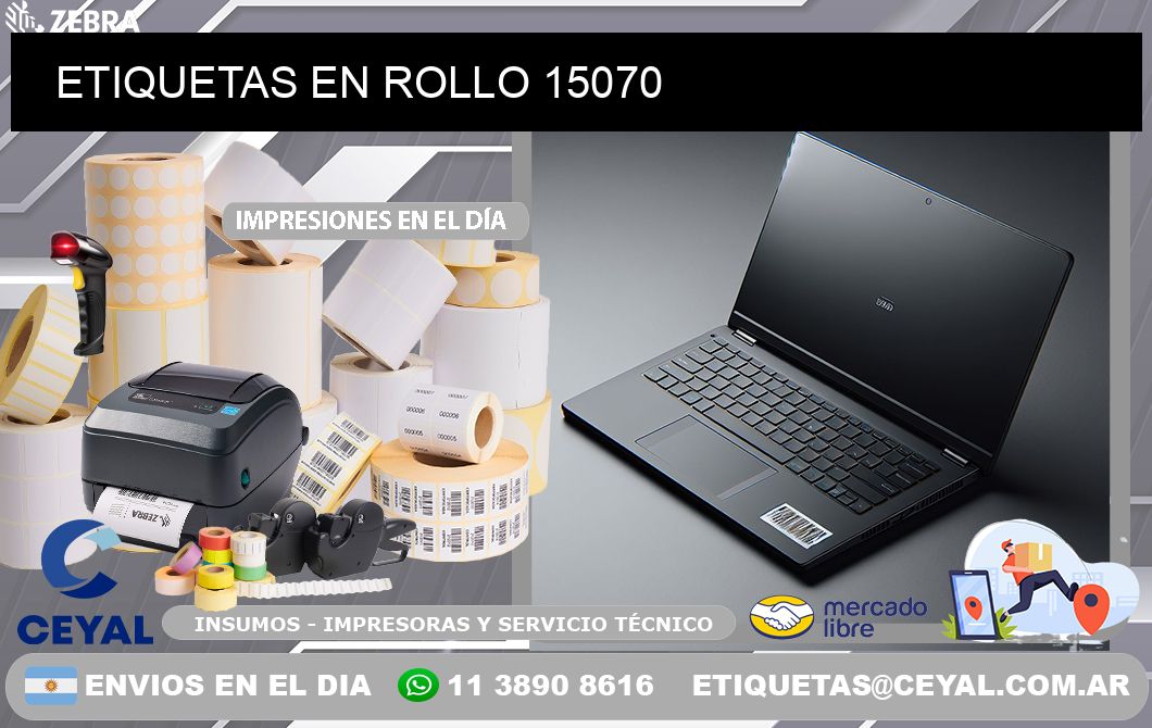 ETIQUETAS EN ROLLO 15070