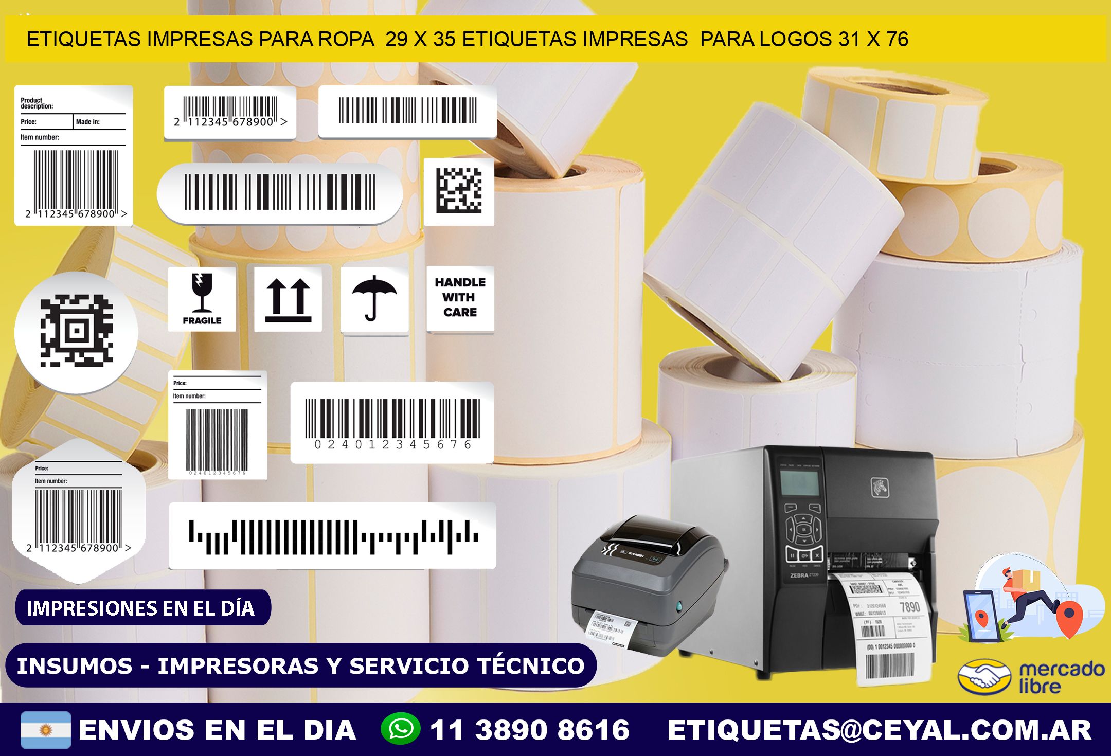 ETIQUETAS IMPRESAS PARA ROPA  29 x 35 ETIQUETAS IMPRESAS  PARA LOGOS 31 x 76