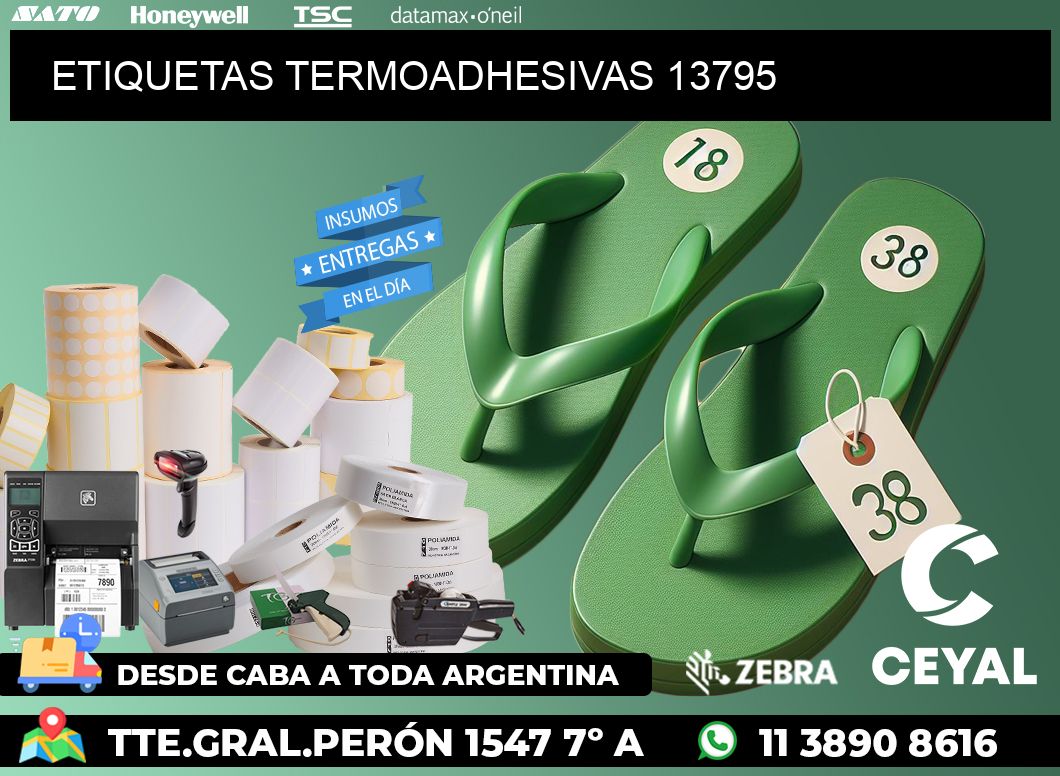 ETIQUETAS TERMOADHESIVAS 13795