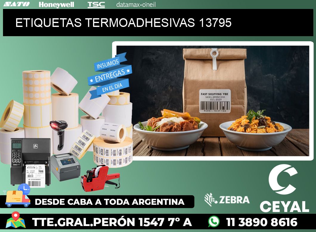 ETIQUETAS TERMOADHESIVAS 13795