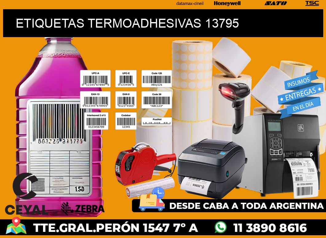 ETIQUETAS TERMOADHESIVAS 13795