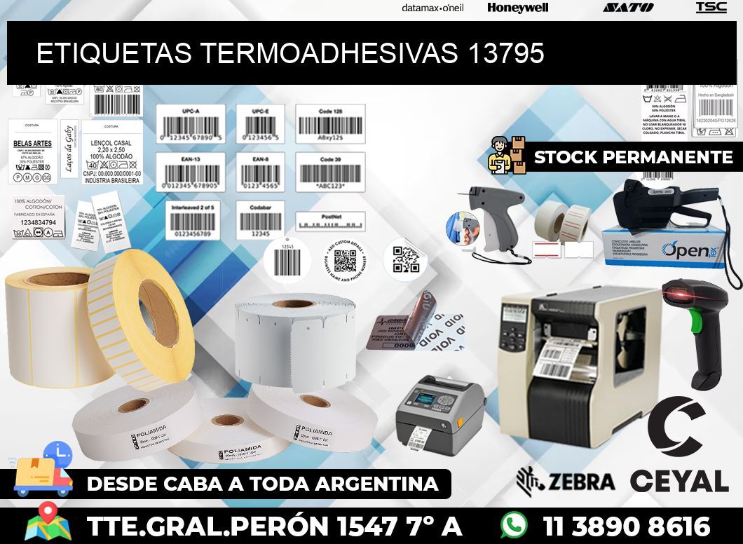 ETIQUETAS TERMOADHESIVAS 13795