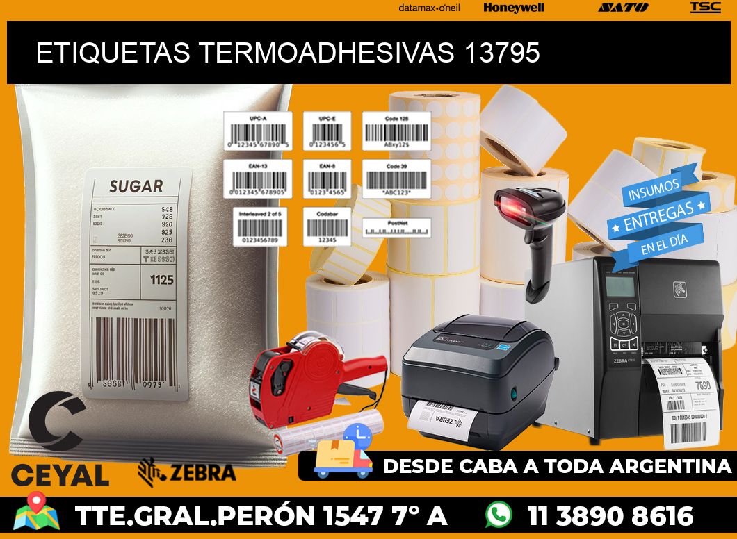 ETIQUETAS TERMOADHESIVAS 13795