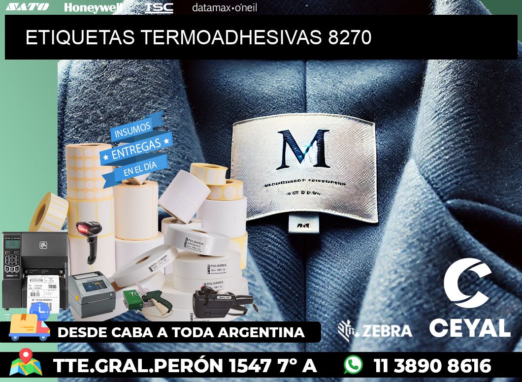 ETIQUETAS TERMOADHESIVAS 8270