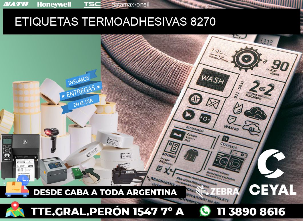 ETIQUETAS TERMOADHESIVAS 8270