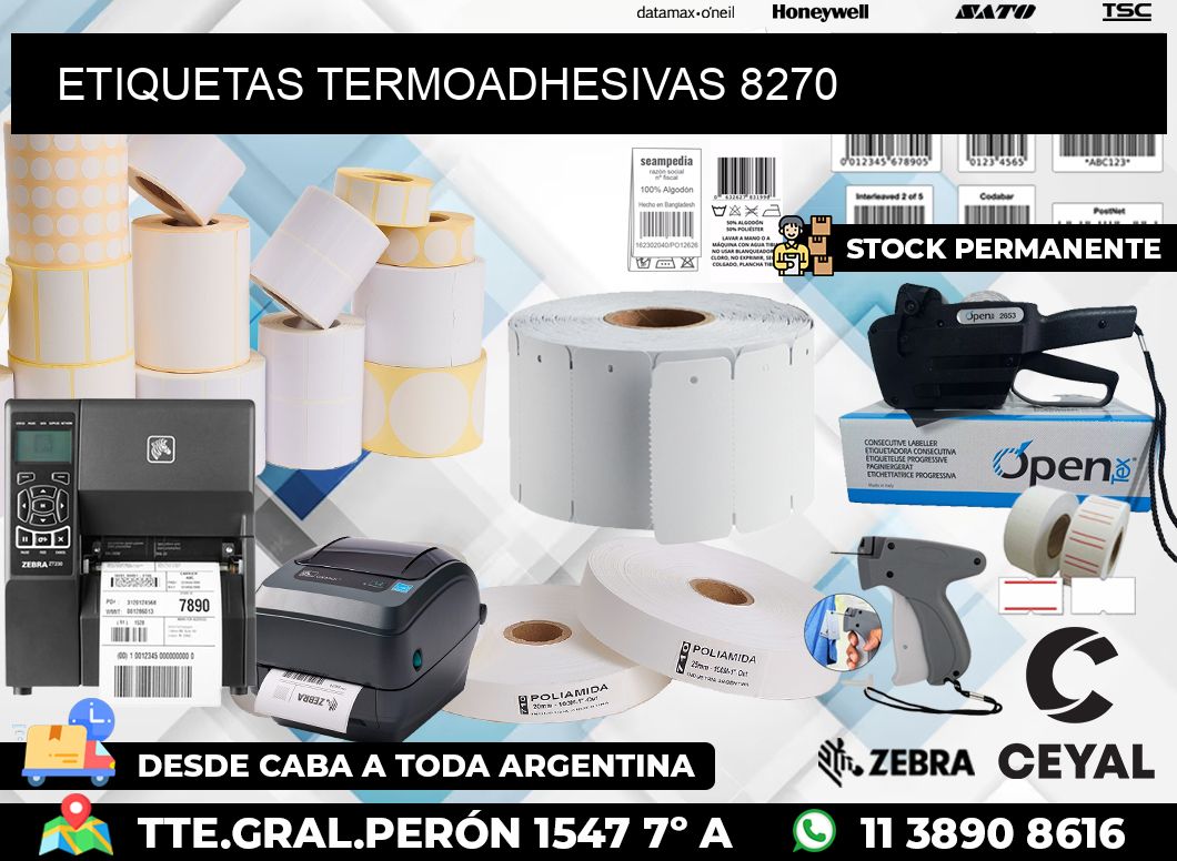 ETIQUETAS TERMOADHESIVAS 8270