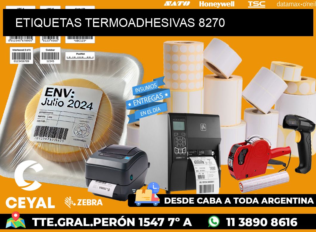 ETIQUETAS TERMOADHESIVAS 8270