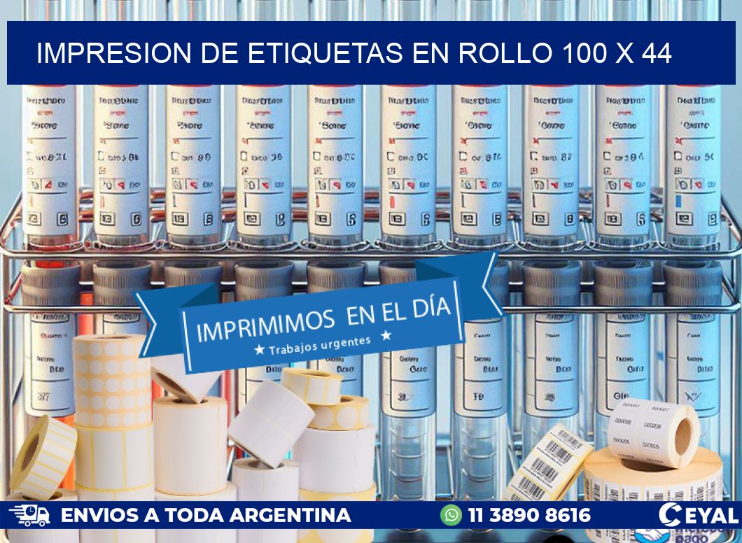 IMPRESION DE ETIQUETAS EN ROLLO 100 x 44