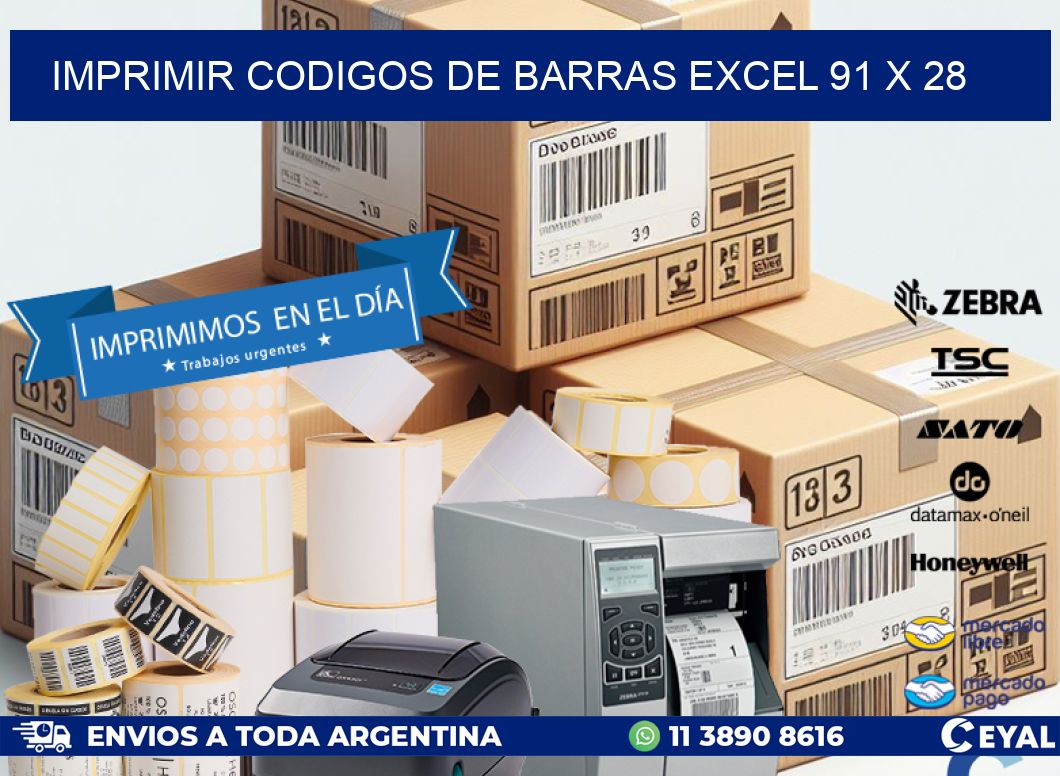 IMPRIMIR CODIGOS DE BARRAS EXCEL 91 x 28