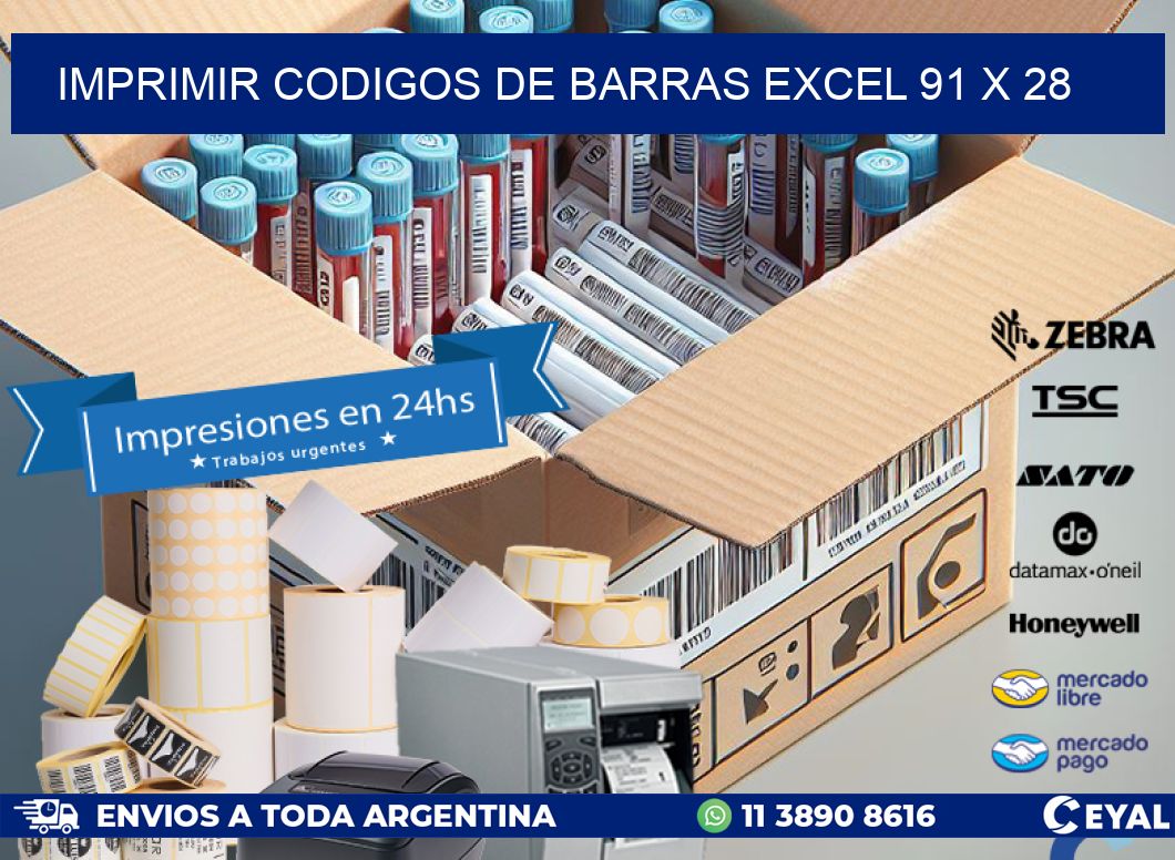 IMPRIMIR CODIGOS DE BARRAS EXCEL 91 x 28