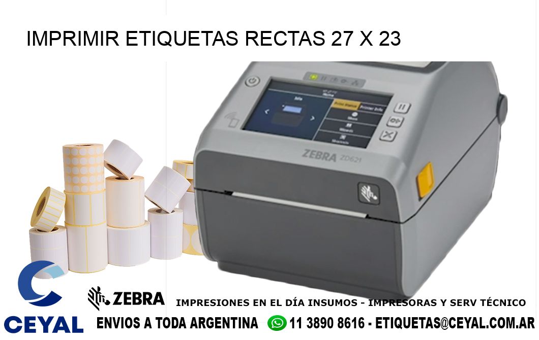 IMPRIMIR ETIQUETAS RECTAS 27 x 23