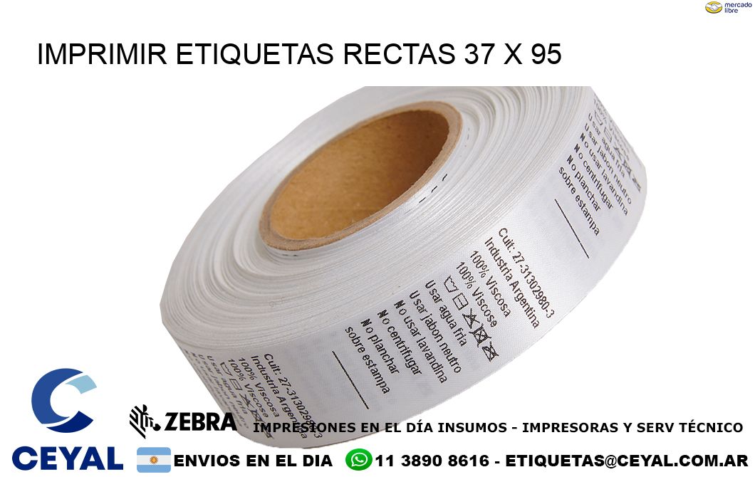 IMPRIMIR ETIQUETAS RECTAS 37 x 95