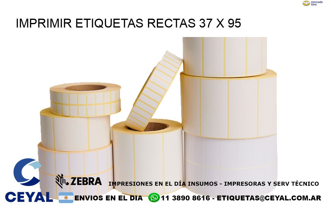 IMPRIMIR ETIQUETAS RECTAS 37 x 95