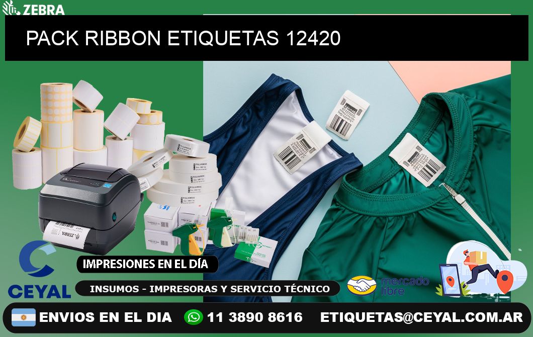 PACK RIBBON ETIQUETAS 12420