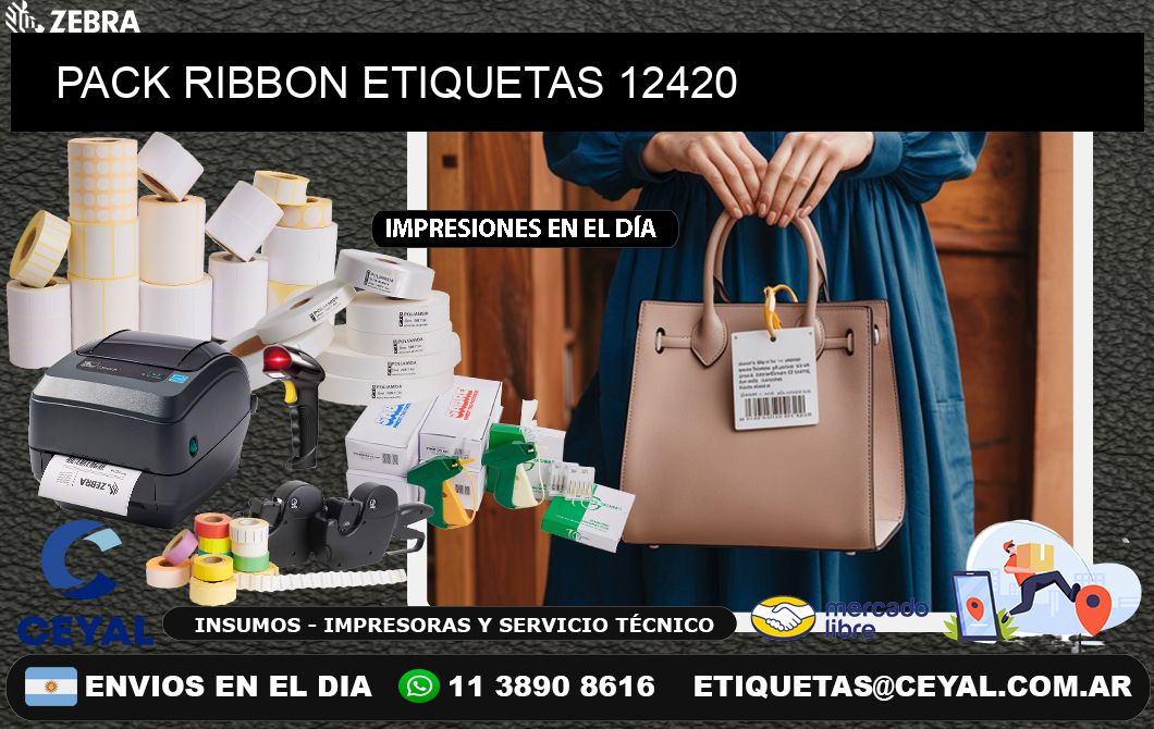 PACK RIBBON ETIQUETAS 12420