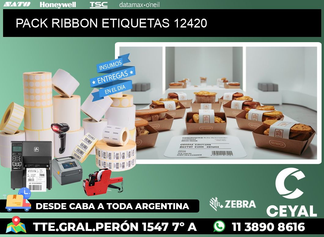 PACK RIBBON ETIQUETAS 12420