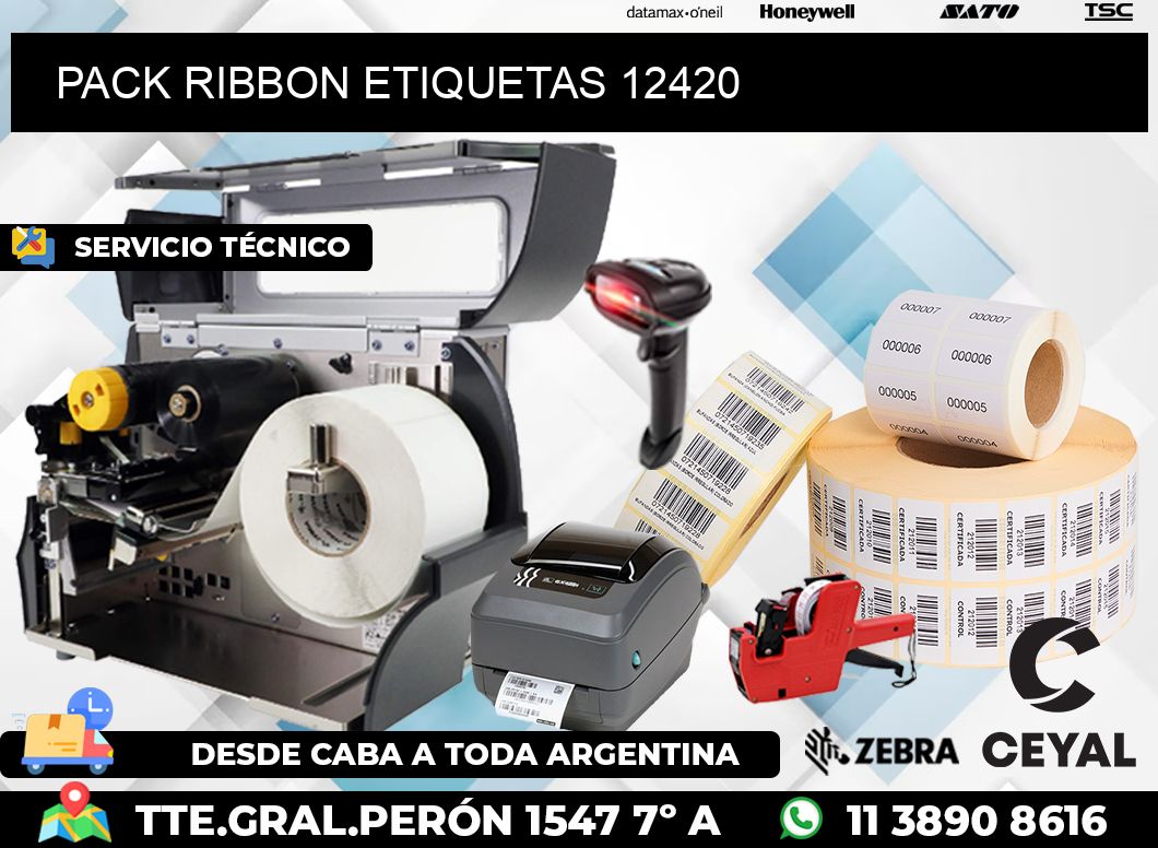 PACK RIBBON ETIQUETAS 12420