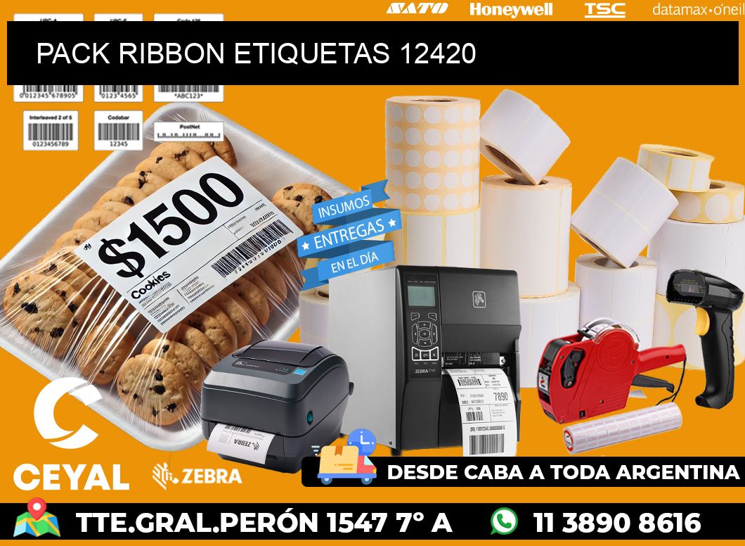 PACK RIBBON ETIQUETAS 12420