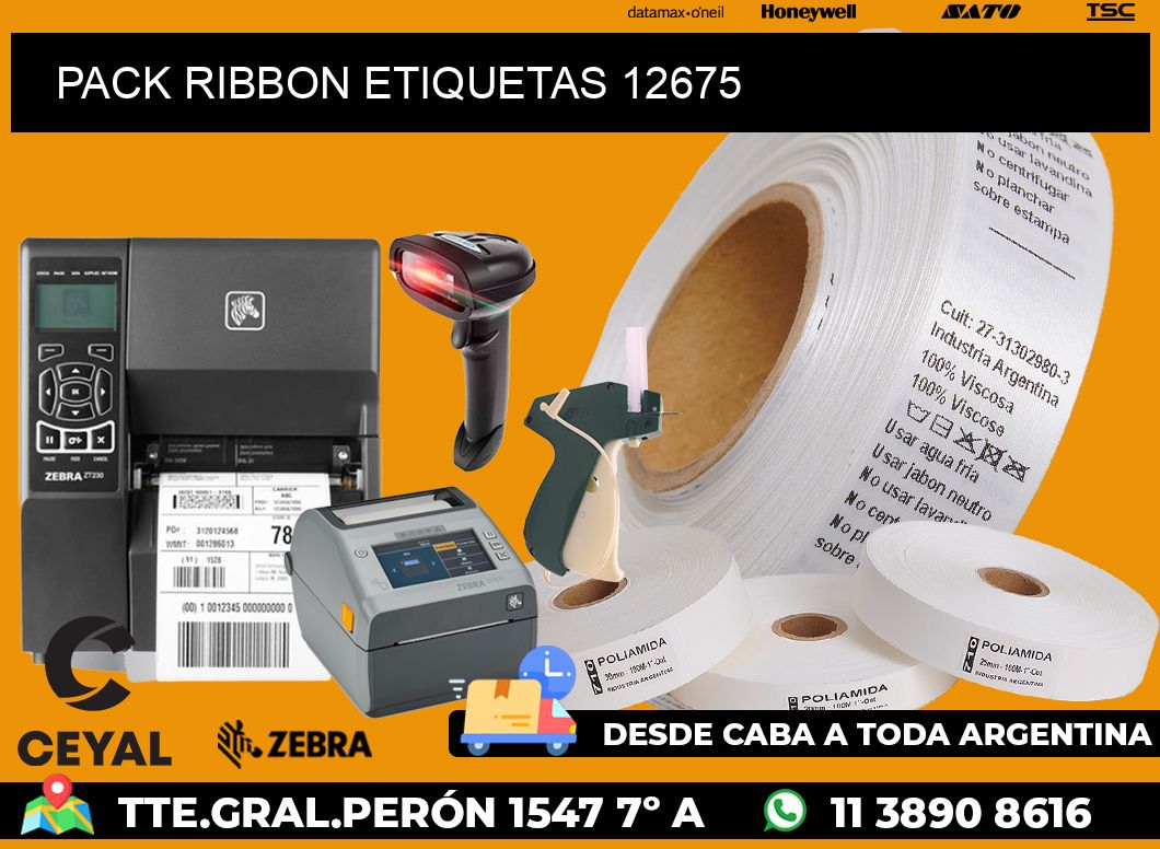 PACK RIBBON ETIQUETAS 12675