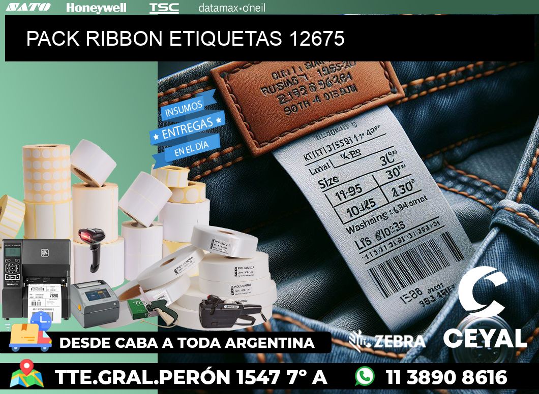 PACK RIBBON ETIQUETAS 12675