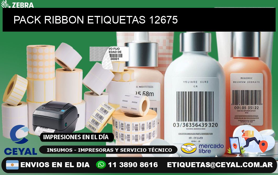 PACK RIBBON ETIQUETAS 12675