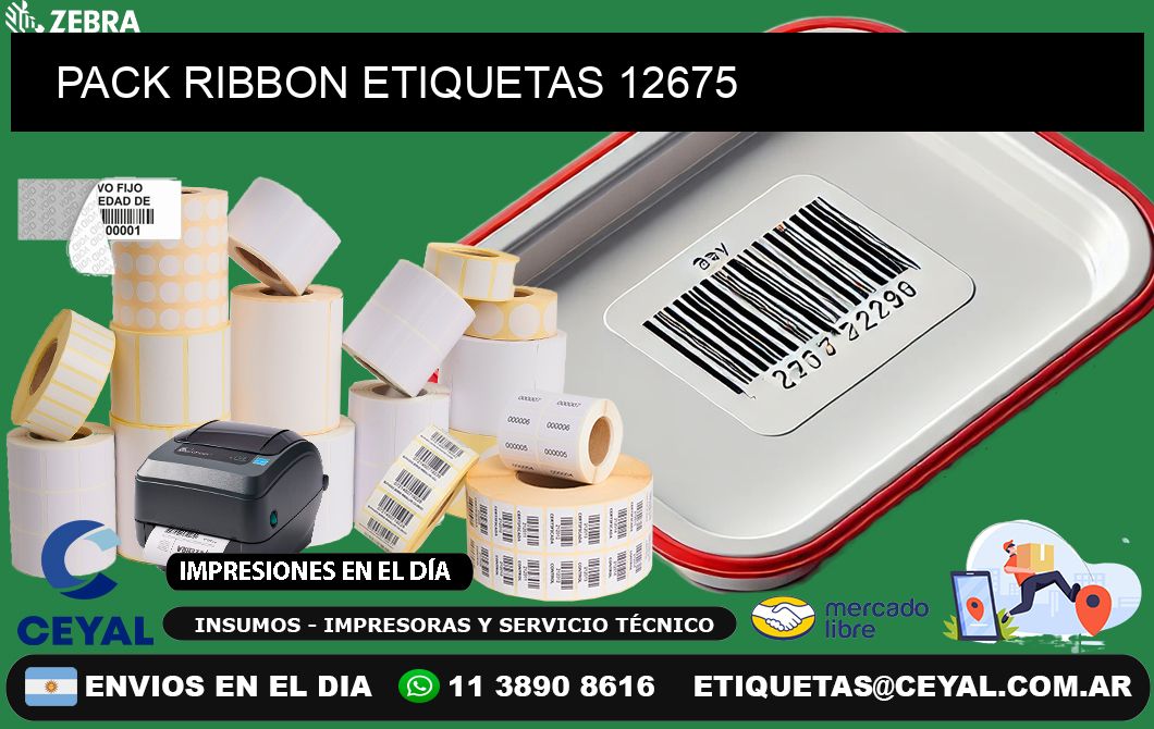 PACK RIBBON ETIQUETAS 12675