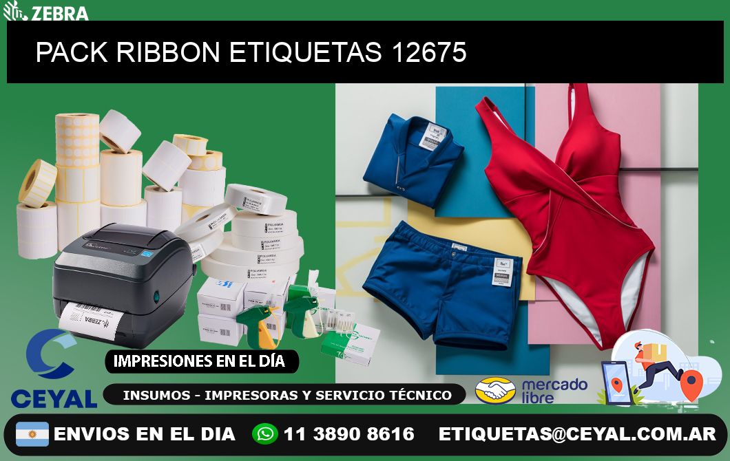 PACK RIBBON ETIQUETAS 12675