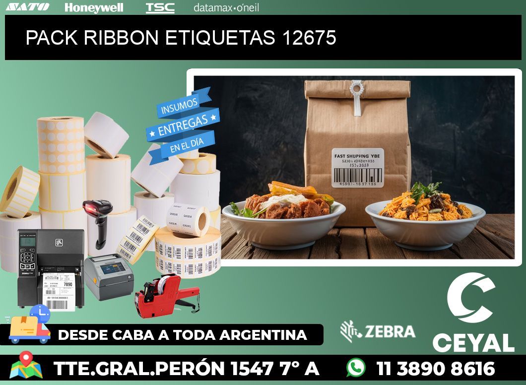 PACK RIBBON ETIQUETAS 12675