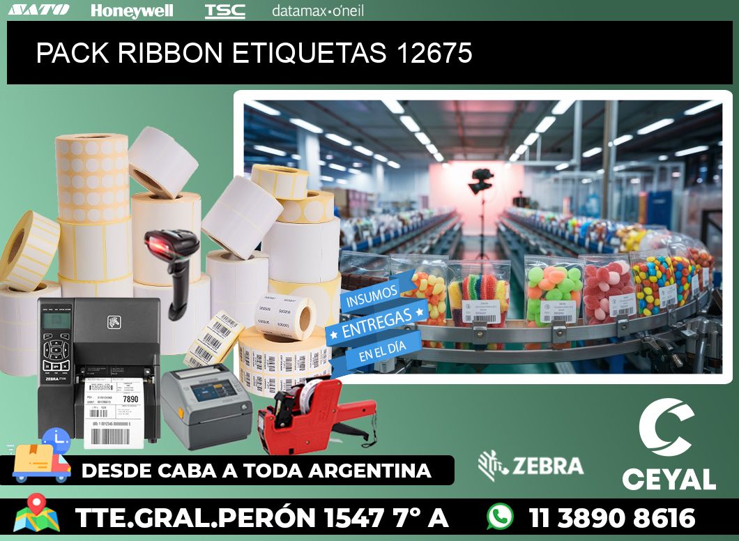 PACK RIBBON ETIQUETAS 12675