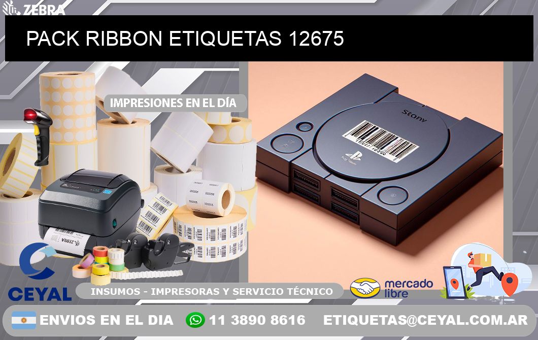 PACK RIBBON ETIQUETAS 12675