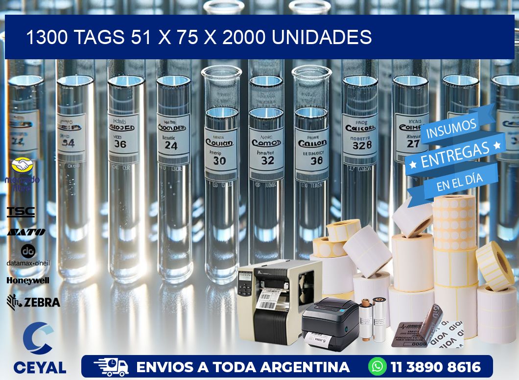 1300 TAGS 51 x 75 X 2000 UNIDADES