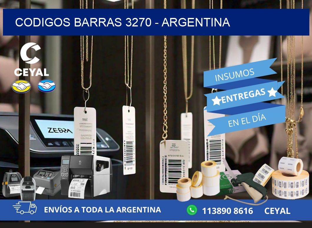 CODIGOS BARRAS 3270 - ARGENTINA