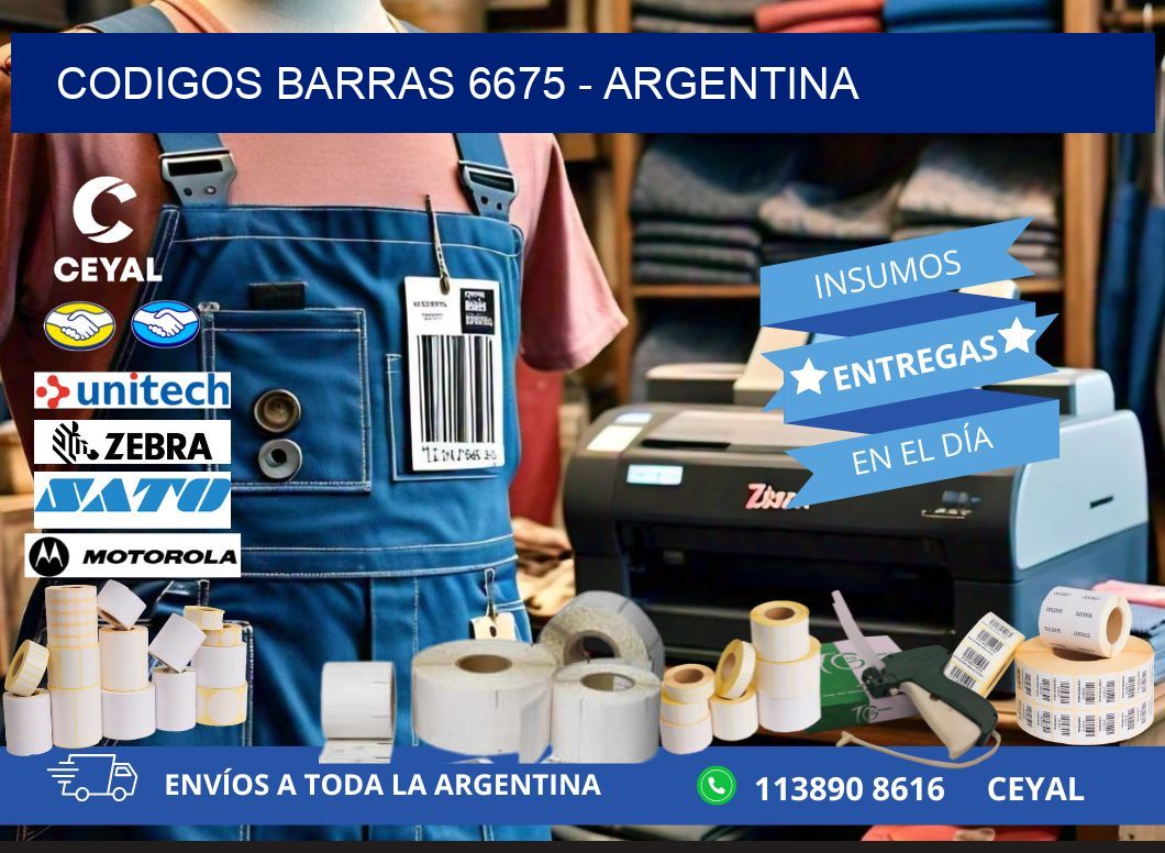 CODIGOS BARRAS 6675 - ARGENTINA