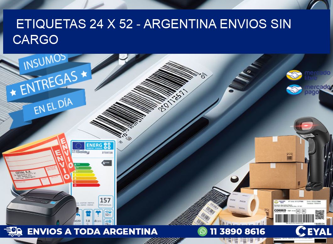 ETIQUETAS 24 x 52 - ARGENTINA ENVIOS SIN CARGO