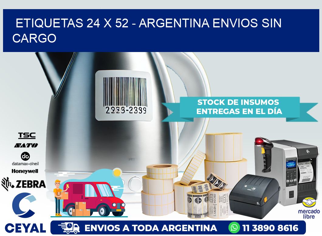 ETIQUETAS 24 x 52 – ARGENTINA ENVIOS SIN CARGO