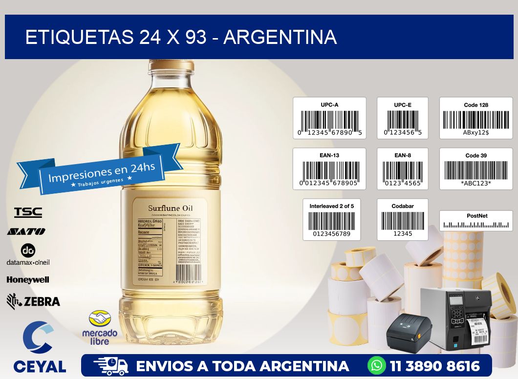 ETIQUETAS 24 x 93 - ARGENTINA