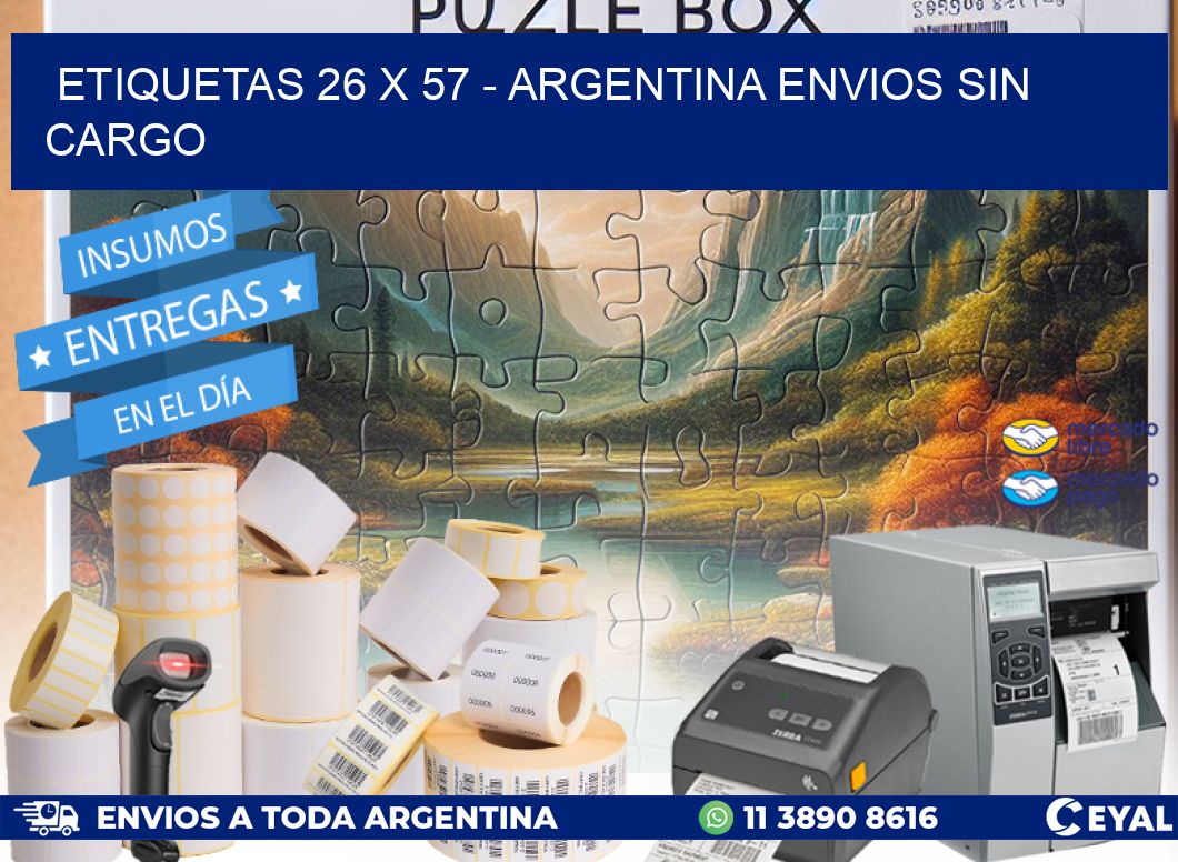 ETIQUETAS 26 x 57 – ARGENTINA ENVIOS SIN CARGO