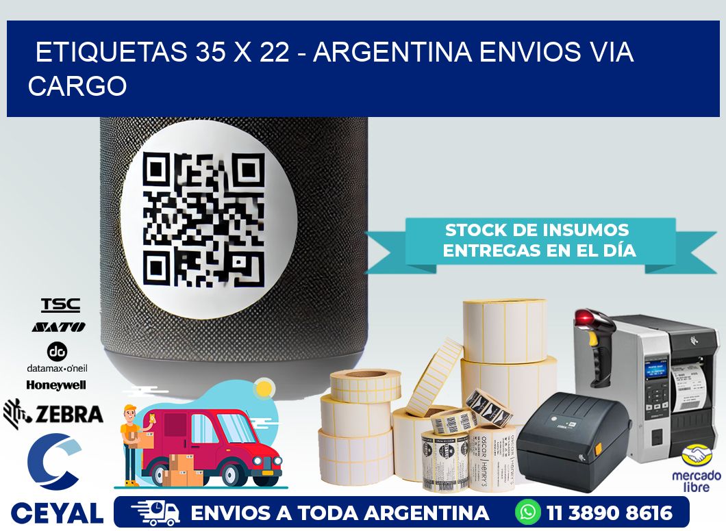 ETIQUETAS 35 x 22 – ARGENTINA ENVIOS VIA CARGO