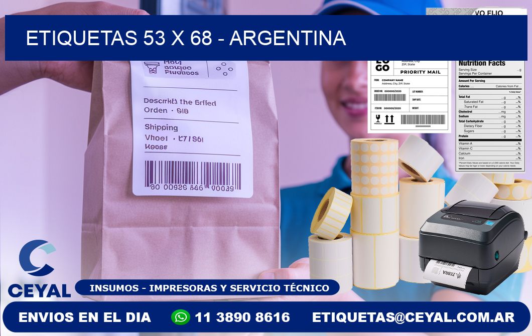 ETIQUETAS 53 x 68 - ARGENTINA