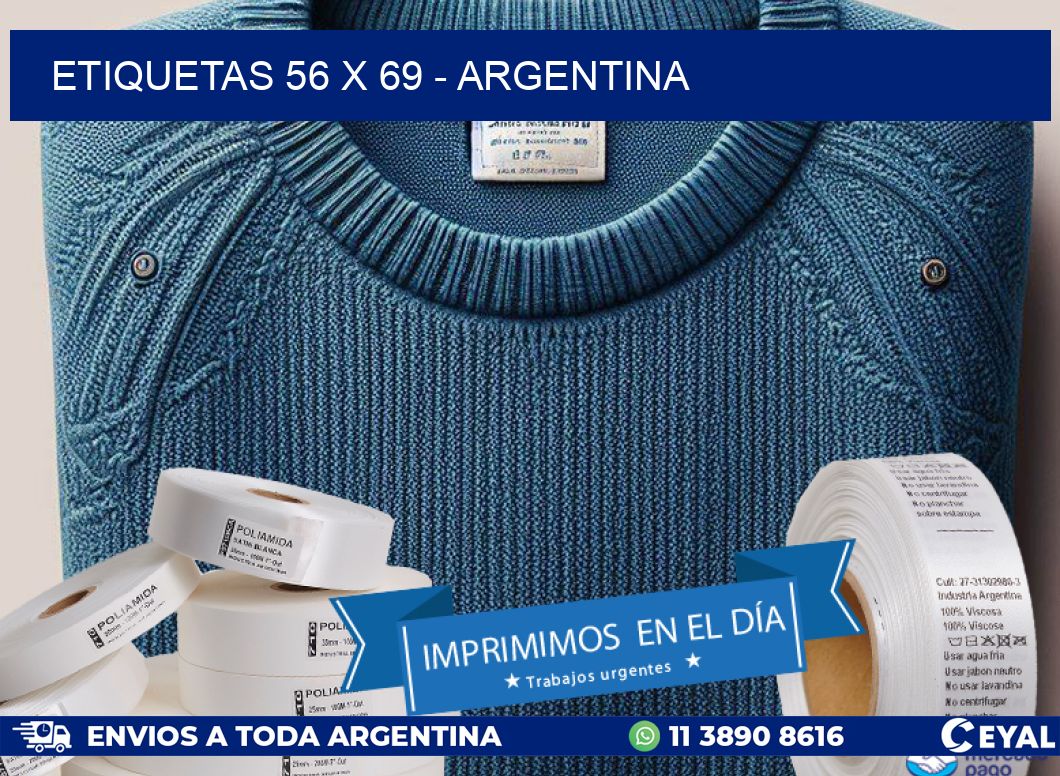 ETIQUETAS 56 x 69 - ARGENTINA